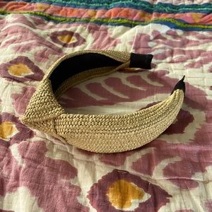 Raffia knotted headband